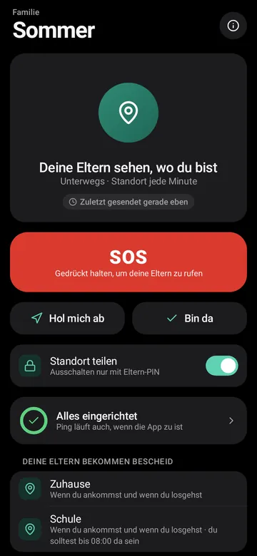 Dieselbe Ansicht im dunklen Design
